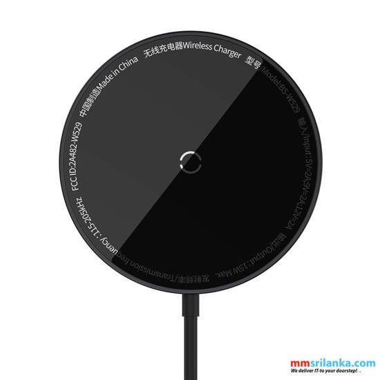 Baseus Simple Magnetic Wireless Charger Suit for iPhone 12/13/14 Black